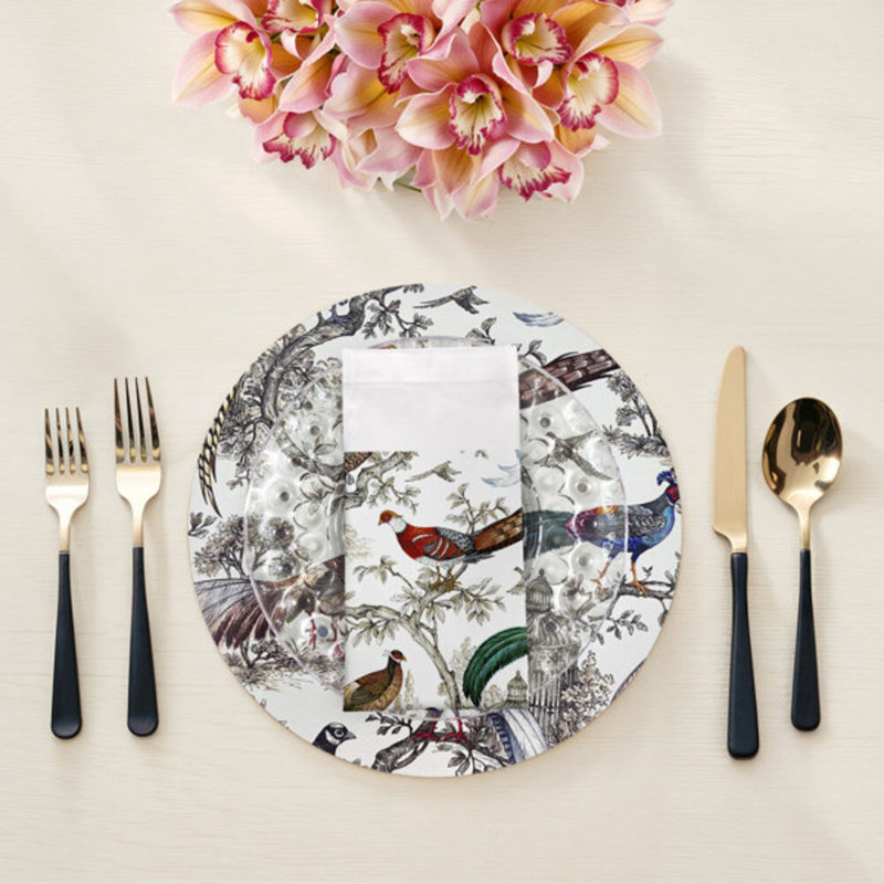 Cotton Blend Square Napkins, White