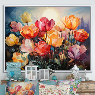 «Danemark Multicolor Tulip Fields V», reproduction sur toile