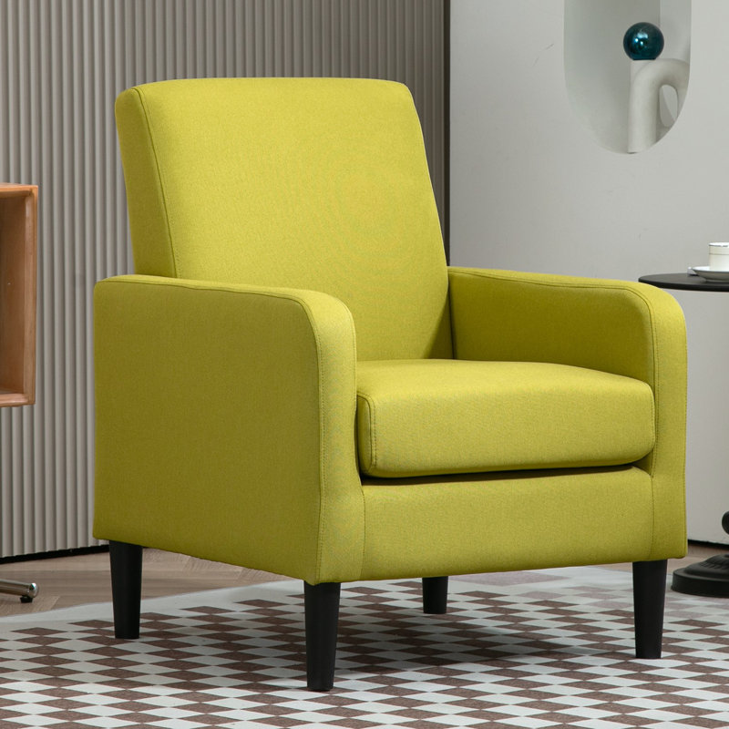 upholstery 26.2'' wide armchair, Yellowish Green Polyester