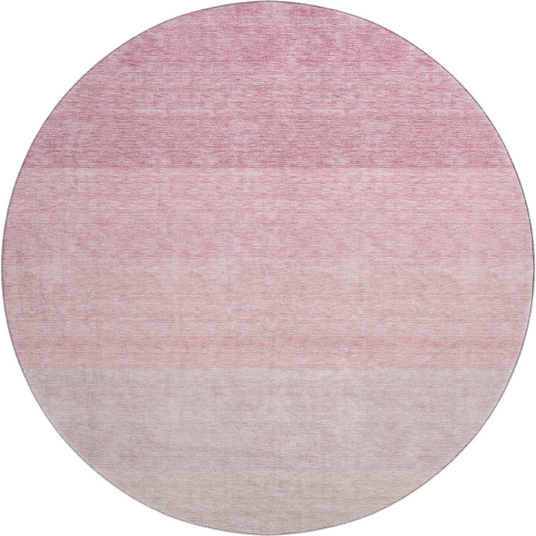 Premium Machine Washable Prisco Pink Rug