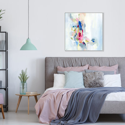 «Mi Alegria Floral Waterfall Modern Blue» par Oliver Gal