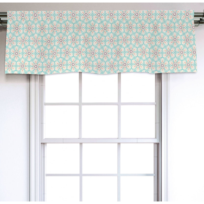 Sateen Floral Ruffled Window Valance