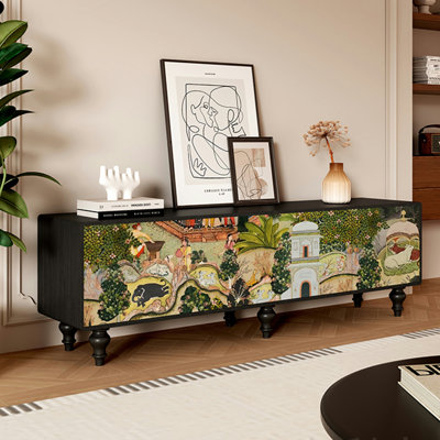 Meuble télé style français en bois de pin