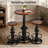 Jermeshia 2 - Person Pine Pedestal Dining Set-1888808957-1888808954