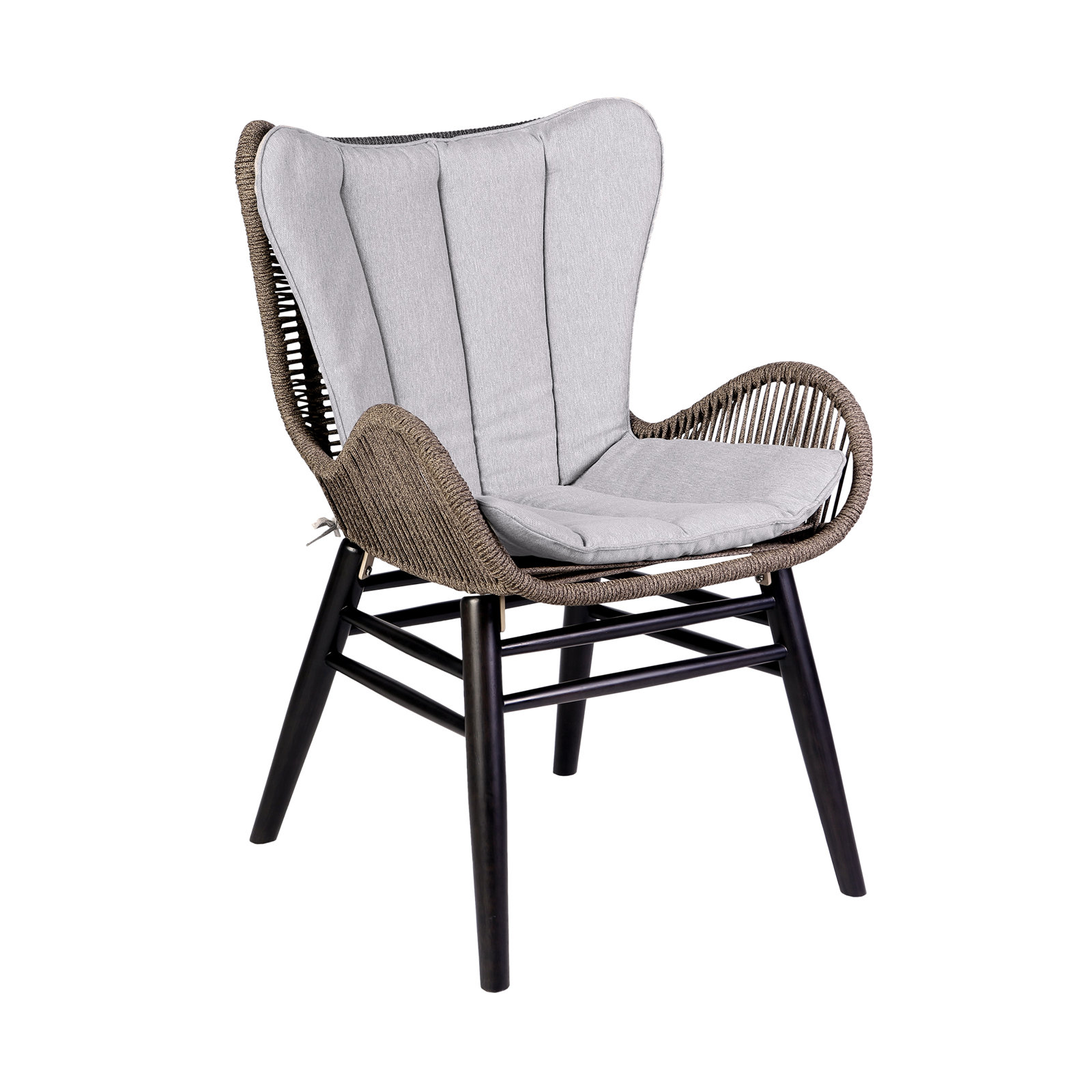 Daphnee 47'' Round 4 - Person Outdoor Dining Set with Cushions, Truffle