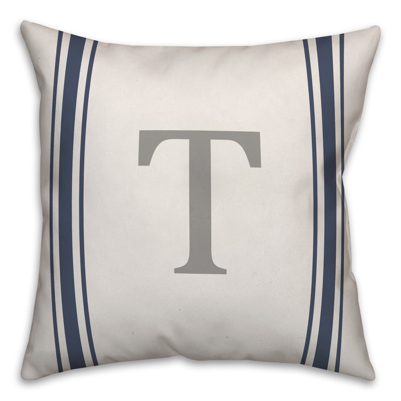 Reversible Throw Pillow, T