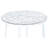 Rabia 31" Bistro Dining Table with Glass Top Flower Pattern Design and Painted Aluminum Base-691434497