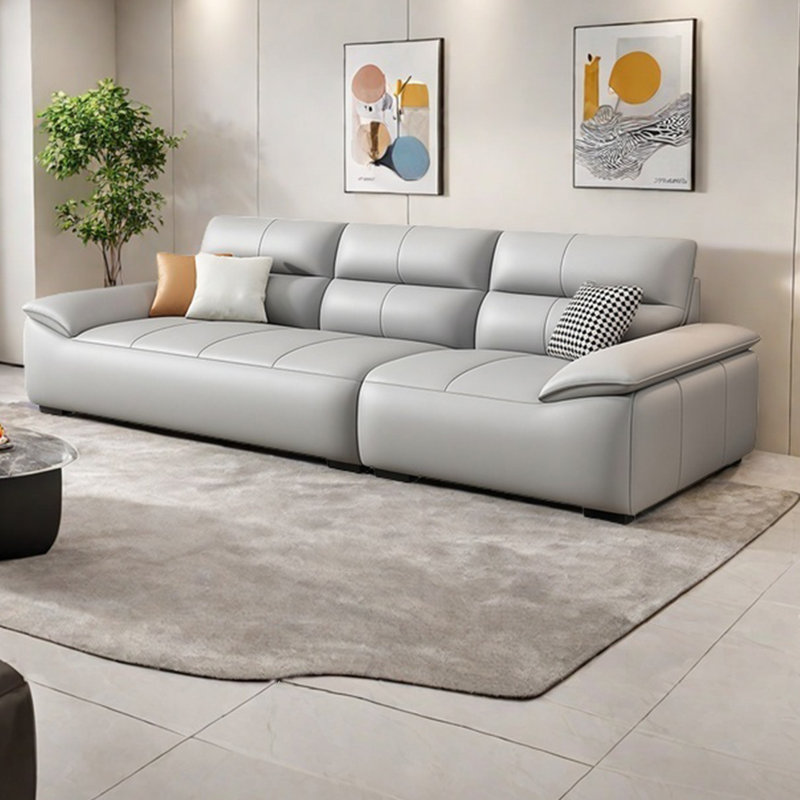 Minimalist light luxury straight row sofa, 35.43" H x 102.36" W x  35.43" D, 3
