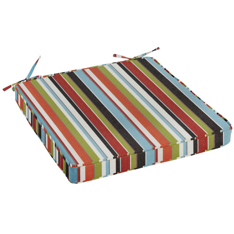 Coussin de siège rayé d’intérieur/extérieur sunbrella