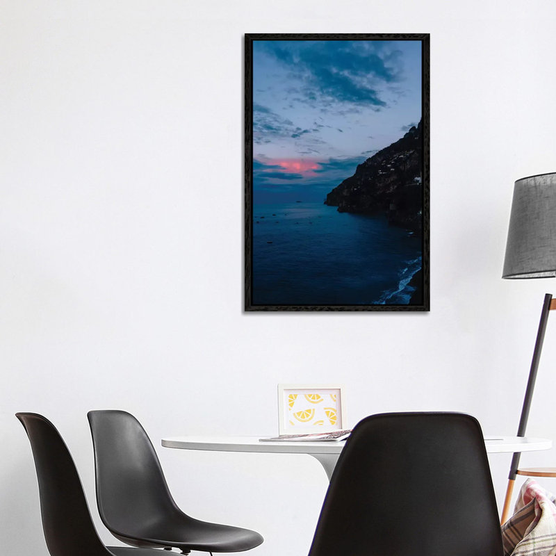 Positano Sunrise II by Bethany Young - Print on Canvas, 101.6cm H x 66.04cm W x 3.81cm D, Black Framed
