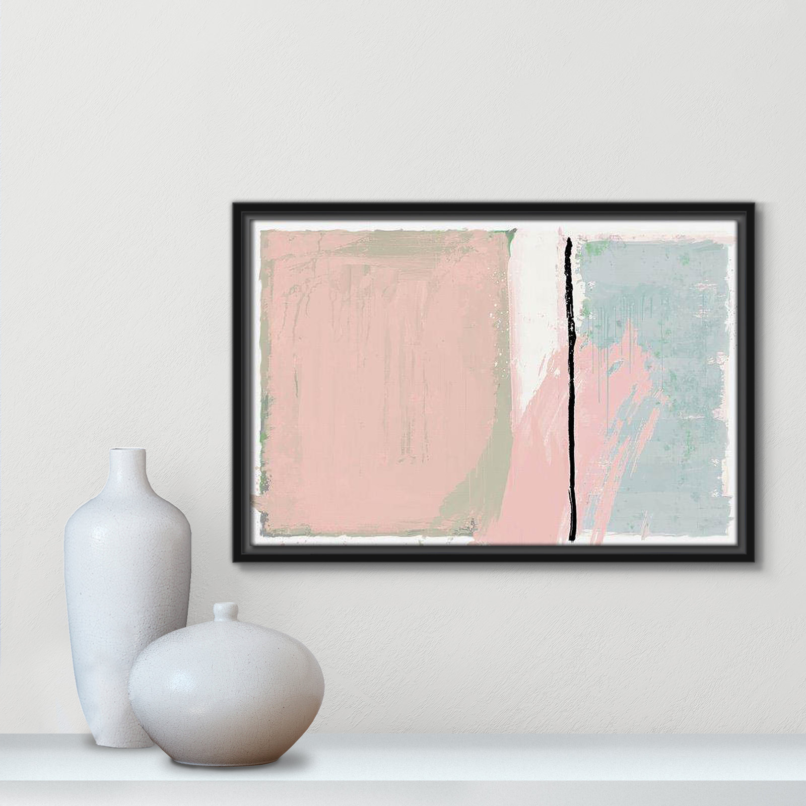 Pastel Opulance Print, 13.5" H x 19.5" W x 2" D, Black Floater Framed, No Mat