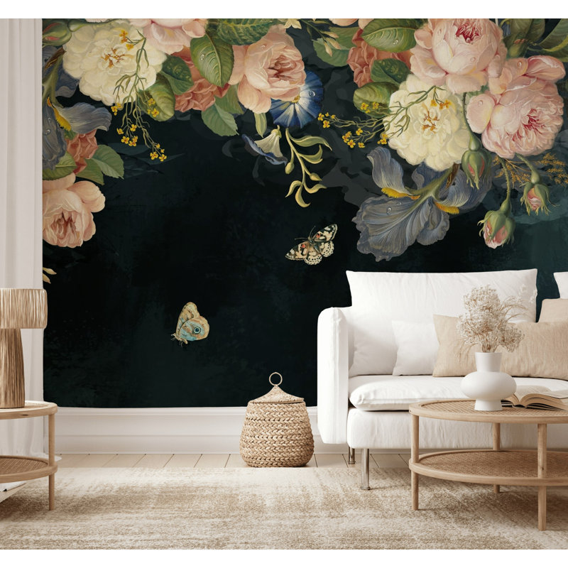 Murale pivoine Yosmely, l 98 po x L 150 po