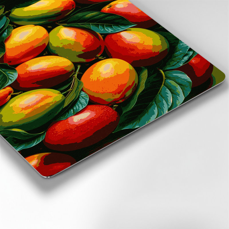 Art mural vert en forme de fruit mangue Tommy Atkins, H 11 po x l 14 po