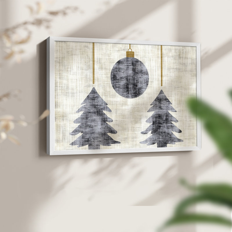 Chirstmas Art-CXIV -Framed Print - Restickable, H 22 po x l 28 po, Blanc