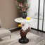 Table de bout Statue de table - Faux marbre, plateau de table en résine pour salon