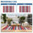 Outdoor Rug Reversible Plastic Straw Rug Waterproof Outdoor Camping Rug for Patio, Modern Striped Patio Rug, Outdoor Carpet for Porch, Deck-1873643400