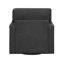 Fauteuil pivotant moderne en boucle noire, fauteuil pivotant contemporain confortable en bois massif