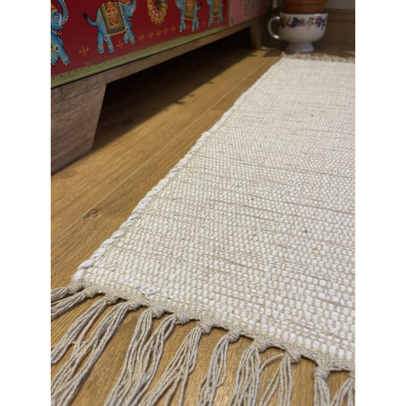 Edyta Cotton Hand Woven Area Rug, Runner 60 x 210cm