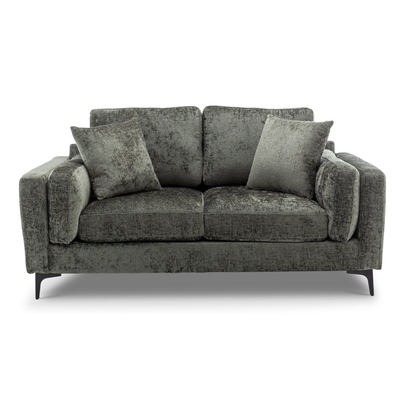 Tasley 2 Seater Chenille Sofa, 2, Green
