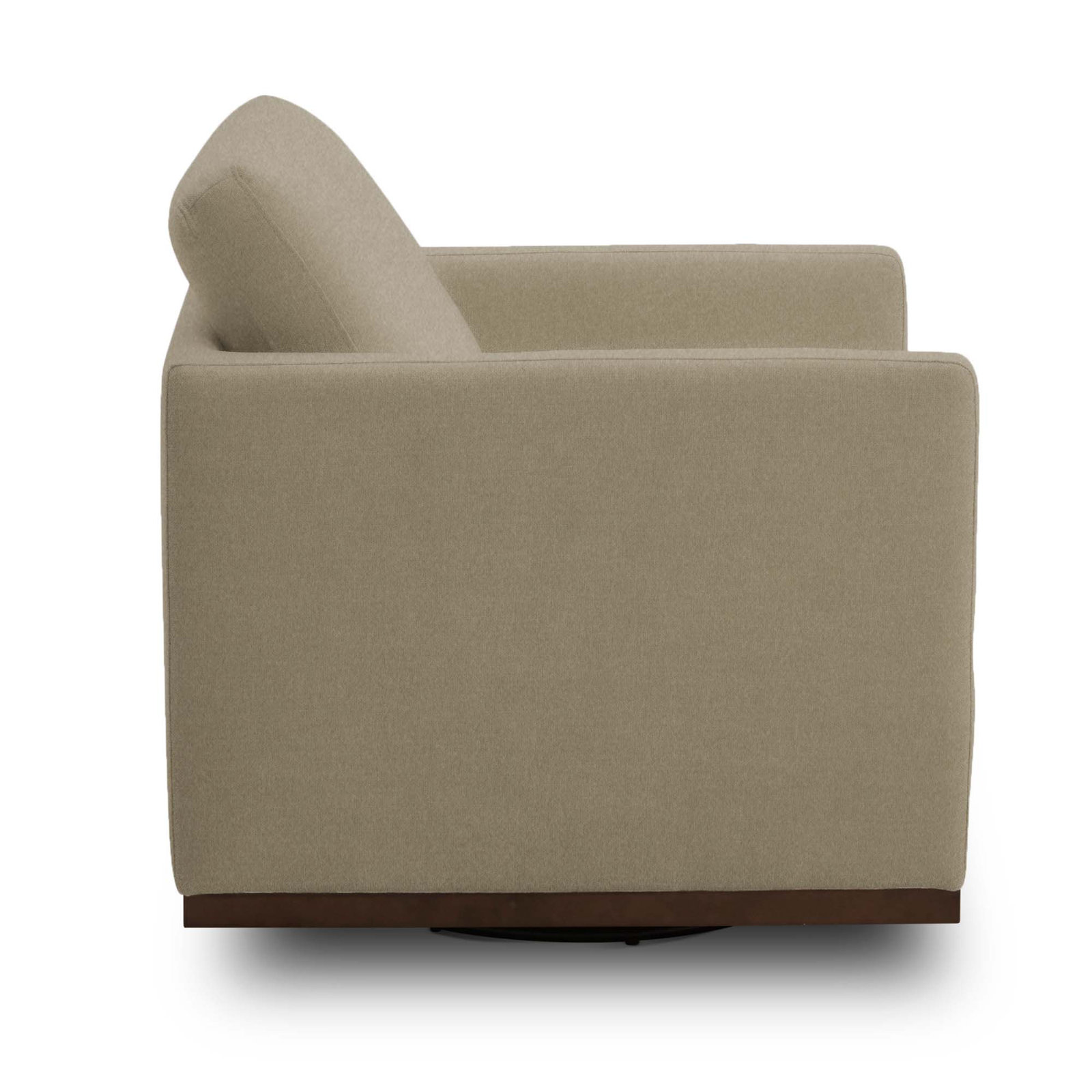 Bobbi Upholstered Swivel Armchair, Vesper Sand Velvet