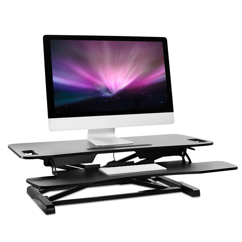 Mount-It! Height Adjustable Extra Wide Standing Desk Converter, Stand Up Workstation Up to 33 Lbs.