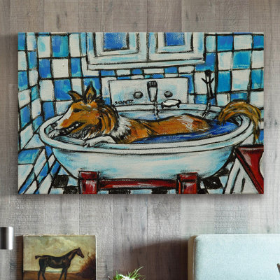 " Sheltie Bath " by Jay Schmetz