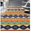 Tapis intérieur / extérieur bleu marine / vert / orange Heston-1822577215
