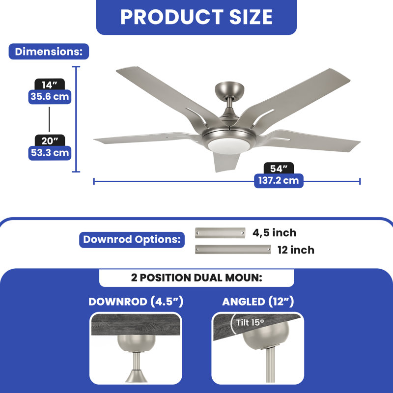 Kylani 54'' Ceiling Fan with LED Lights