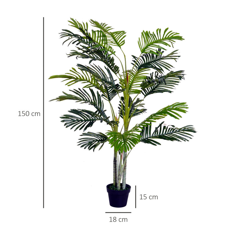 150cm Faux Palm Tree in Cement Pot