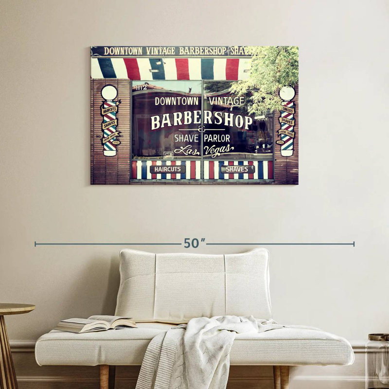 Lilie American West Vegas Barbershop, 26" H x 39" W