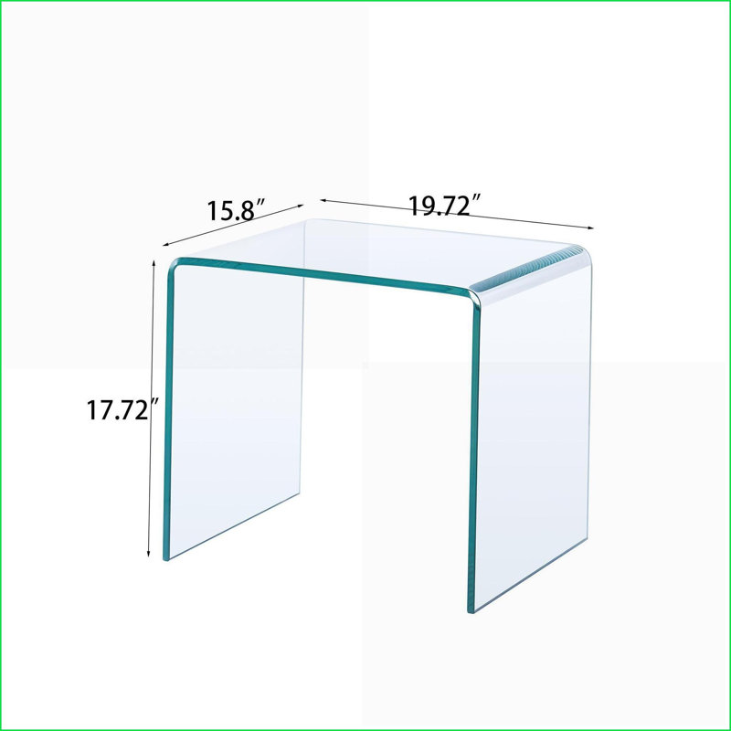 Table basse en verre trempé trempé - Facile à nettoyer, imperméable et sans assemblage pour le salon