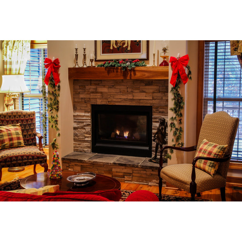 Wilson Fireplace Shelf Mantel, Coffee, 3.5" H x 7.5" W x 60" D