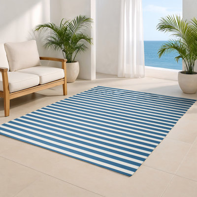 Tapis intérieur / extérieur bleu HorizontalStripes