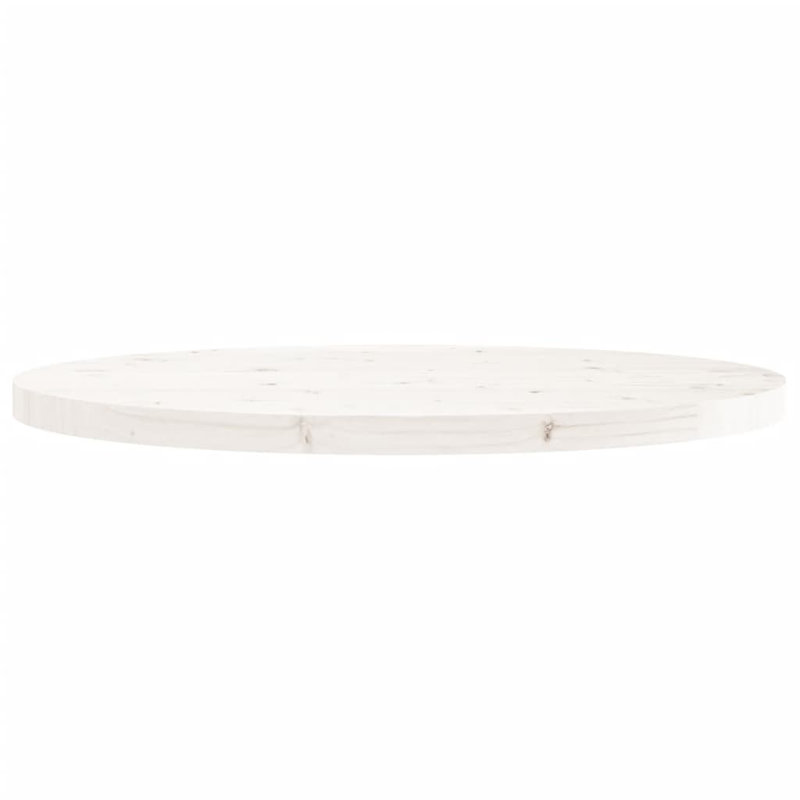 Tiphonnet Solid Wood Table Top, White, 3cm H x 90cm W x 90cm D
