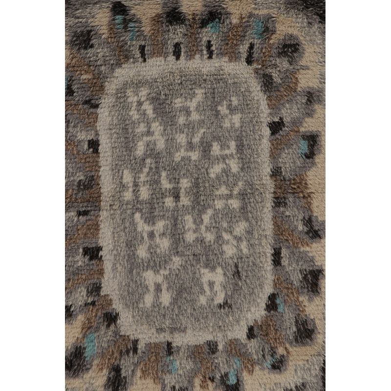 Vintage One-of-a-Kind 3'8X4'11 Hand Knotted Area Rug