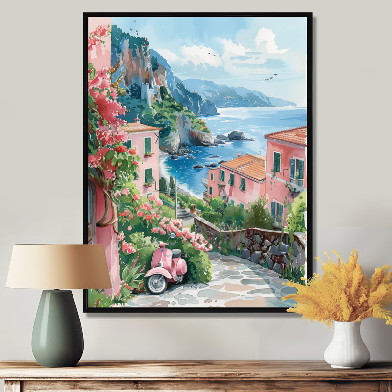 Savoie - Italie, décoration murale, Cadre flottant noir, H 12 po x l 20 po