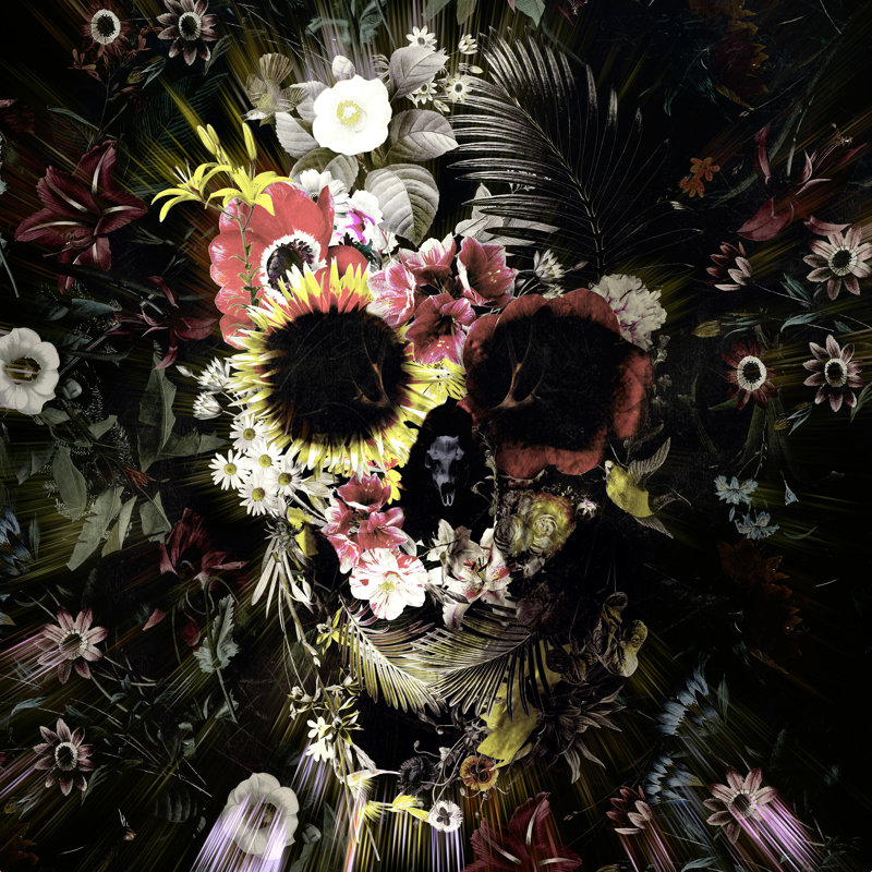 " Garden Skull ", 20" H x 20" W  