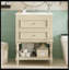 Meuble-lavabo 24 po avec lavabo en céramique, armoire de rangement avec tablette ouverte et 2 tiroirs 24 po-109658653