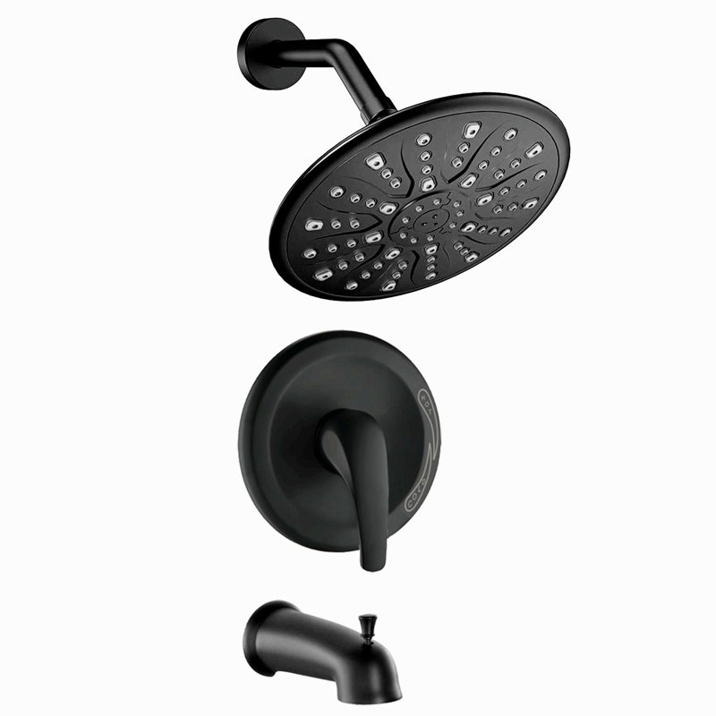 All-In-One Kit with Rough in-Valve, Matte Black