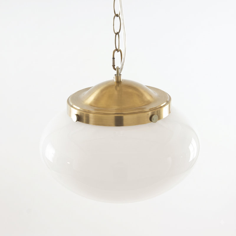 Single Light Iron Pendant, Brass