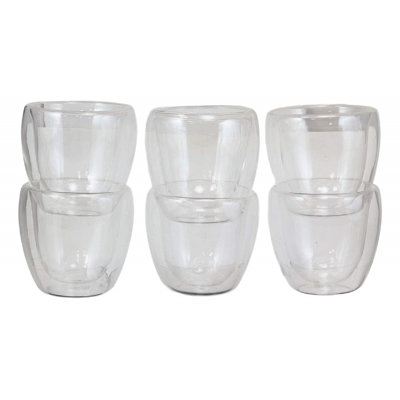 Ensemble de 4 verres à boire isolants et thermorésistants thermiques à double paroi Byrone