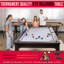 Bancs de table et de rangement pour la piscine, la salle à manger et le tennis de table GoSports 8 pi 3 en 1 - Billard convertible avec accessoires de jeu - Chêne foncé-114225485-122503498
