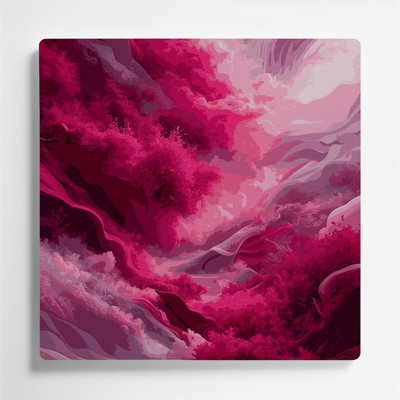 Abstract Landscape 69 Purple Metal Wall Art