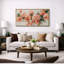 Œuvre botanique florale pêche douce, images de chambre à coucher, impression sur toile encadrée-599240694-599240703