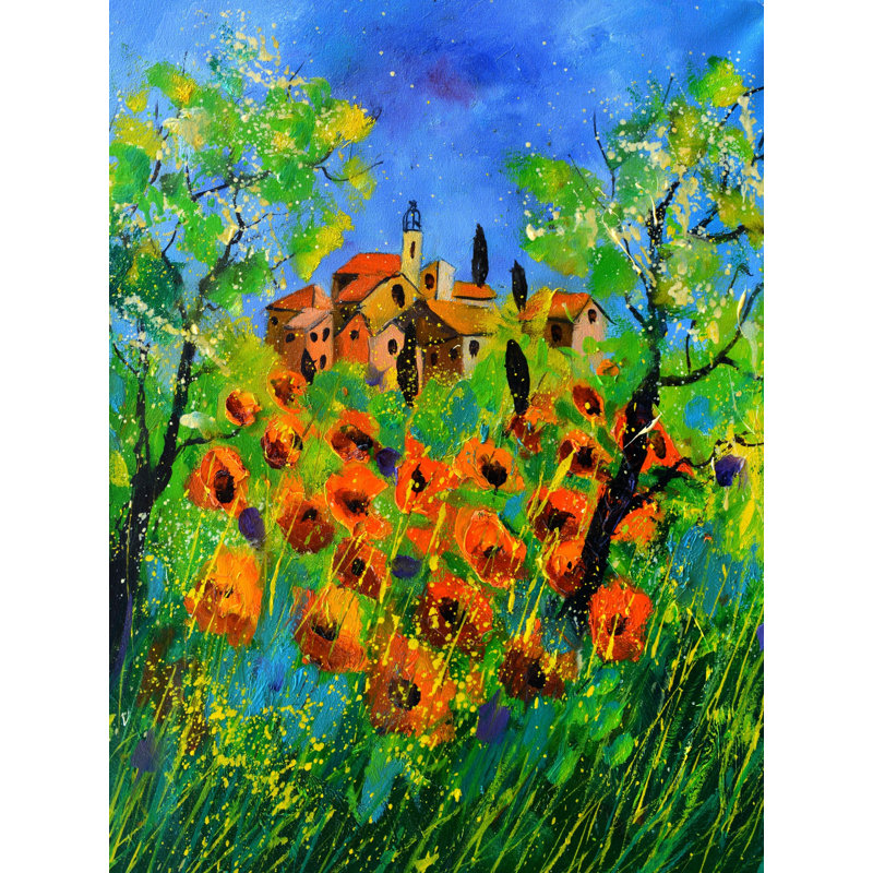 Provence Print by Pol Ledent, Black Framed Paper, 20" H x 16" W