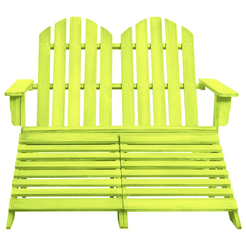 Sykes 147.5 cm Long Fir Double Chaise, Green