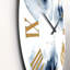 Abstrait bleu foncé et or - horloge murale moderne-60186636