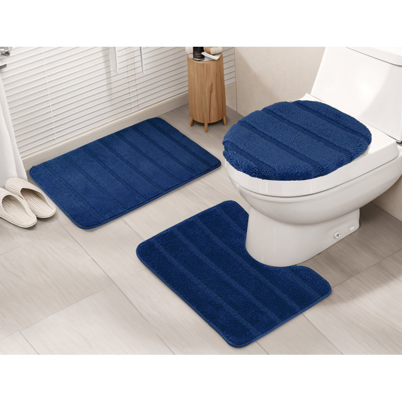 Tapis pour salle de bain Lesage, Bleu marine