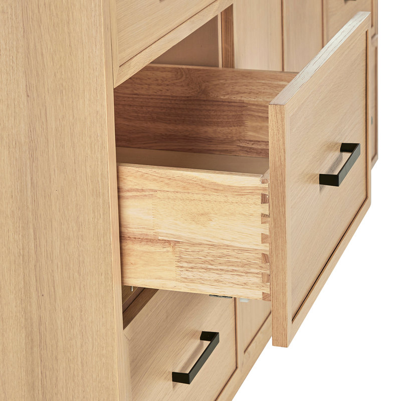 ARIEL Kelly 49 Single Sink Bathroom Vanity with Italian Carrara Marble Top, Rectangular, Oak, 55"