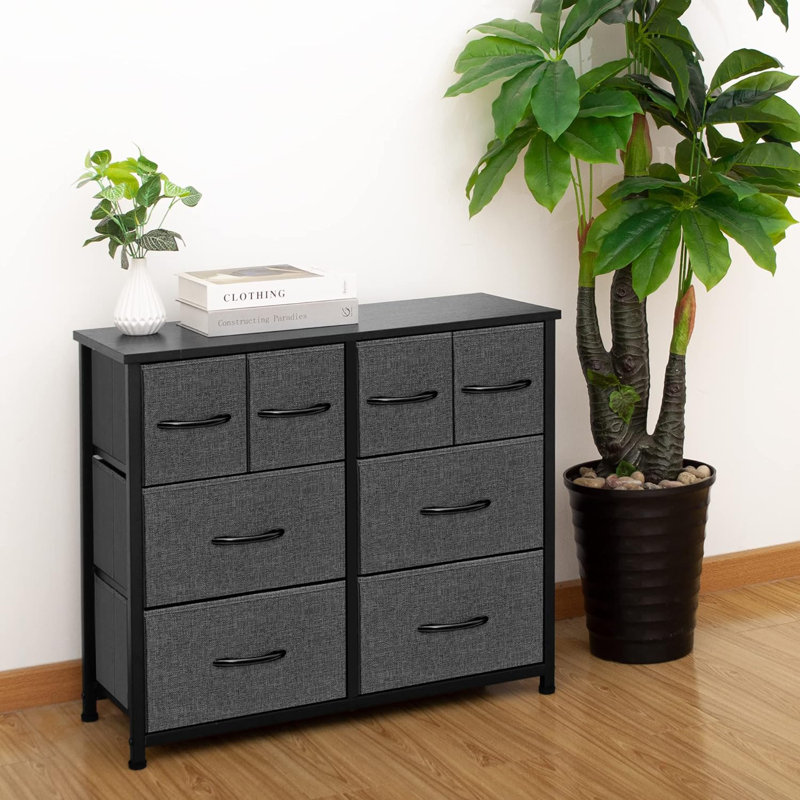 Commode 8 tiroirs Norco, Gris